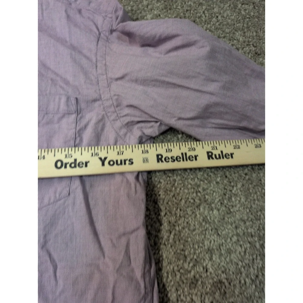 Banana Republic Mens Slim Fit Purple Gingham Button Down Shirt Small Long Sleeve